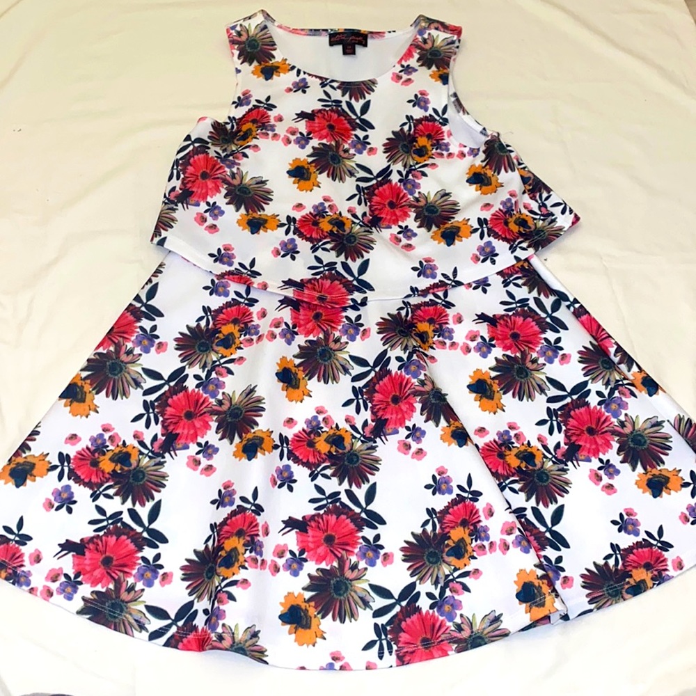 Ultra pink girl printed dress sz-14